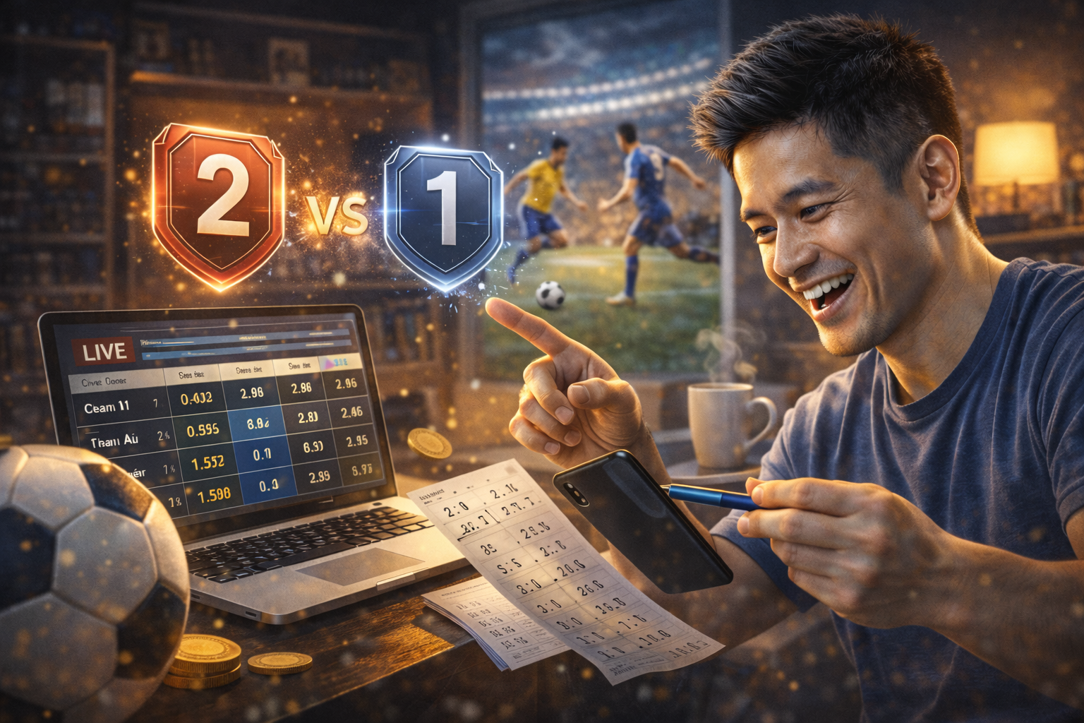 Kết hợp quan sát thực tế để xác nhận kèo