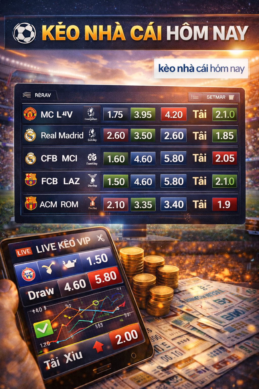 Kèo nhà cái hôm nay trực tuyến