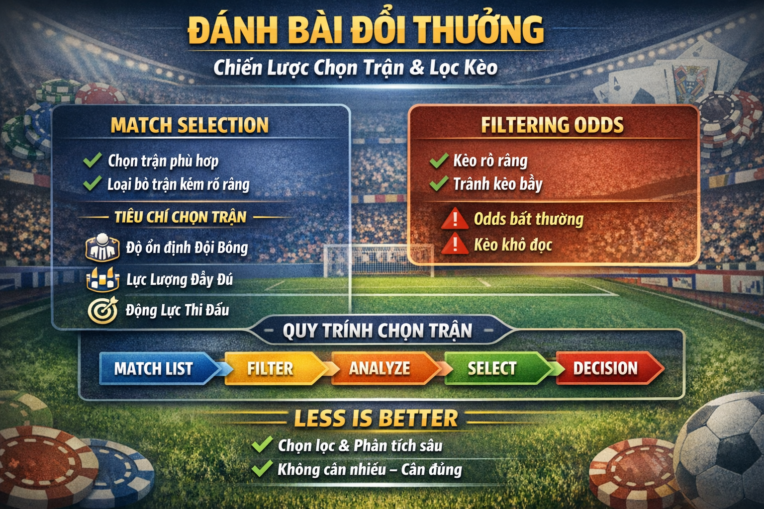 Chiến lược chọn trận và lọc kèo